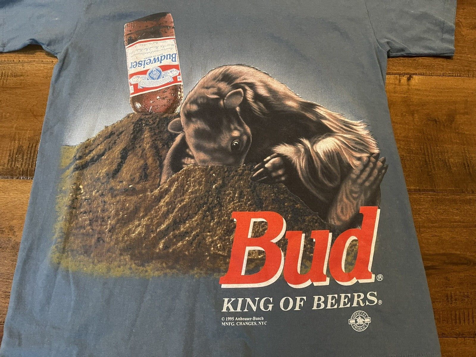 Vintage Budweister Anteater Anheuser Busch This Bud's For You T 