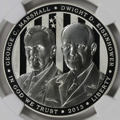 2013-P $1 5-Star Generals Silver Dollar Commemorative NGC PF69 Ultra Cameo - Picture 3 of 4