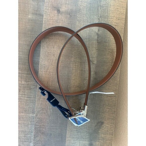 Cole Haan Reversible Leather Belt Brown Tan Navy Blue NWT Men's XL Size - Picture 6 of 6