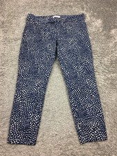 Gap Slim Cropped Pants Womens Size 12 Blue Gray Stretch