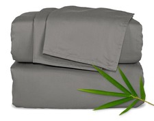 Pure Bamboo Full Sheets, Genuine 100 Organic Viscose Derived Full, Graphite