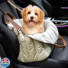 ClevaHome Small Dog Car Seat and Travel Carrier and Pet Bed, Non-Slip Booster