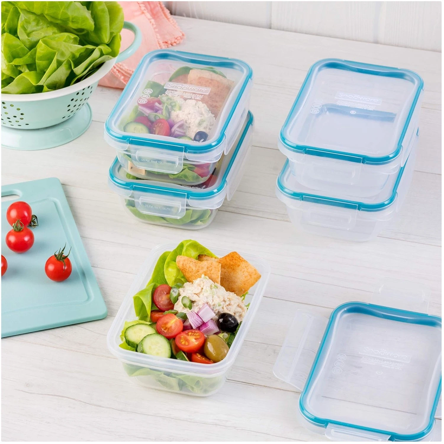 Leakproof Plastic Food Storage Containers - 5-Pack Set