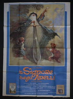 manifesto 4F IL SIGNORE DEGLI ANELLI lord of the rings bakshi tolkien fantasy