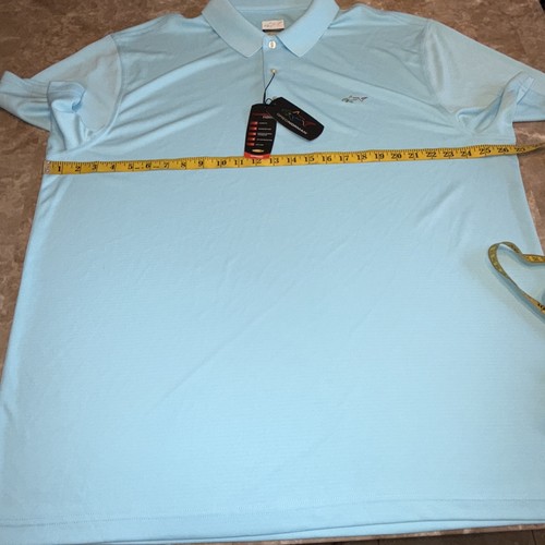 Greg Norman Men's Button Polo Golf Shirt Blue 2XL Short Sleeve XXL - Picture 7 of 11