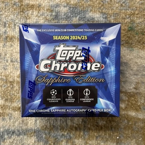 2024/25 Topps Chrome Sapphire Edition Soccer UEFA Club Competition Hobby Box