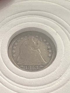 1853 Seated Liberty Half Dime Arrows Silver .900 Business Strike Philadelphia
