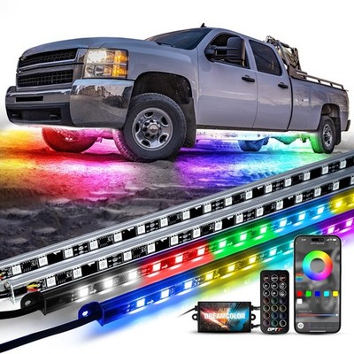 AURA DreamColor LED Truck Underglow Kit RGBIC Chasing Rigid Aluminum App Remote