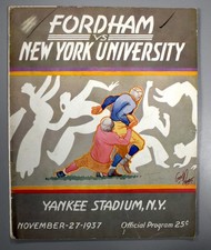 Fordham vs New York University November 27th 1937 Official Game Program Fordham vs New York University November 27th 1937 Official Game Program