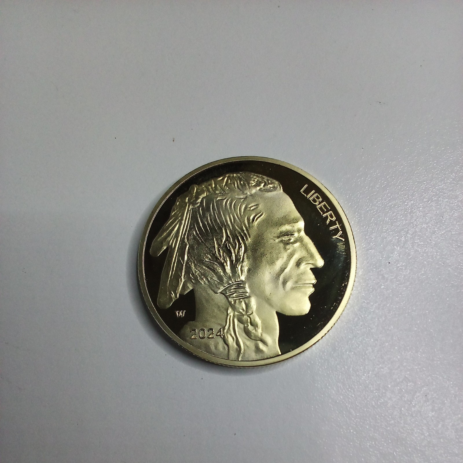 2024 $50 US Mint 1 oz .9999 Gold Plated American Buffalo BU Coin