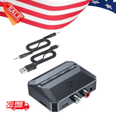 Bluetooth 5.3 Home Stereo Audio Receiver AUX USB Optical HD Music to RCA Adapter