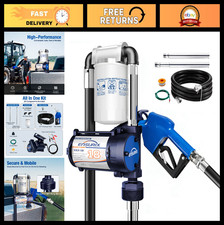 12V Fuel Transfer Pump Kit 18 GPM - Heavy Duty Gas Diesel Pump w/ Auto Shut-Of
