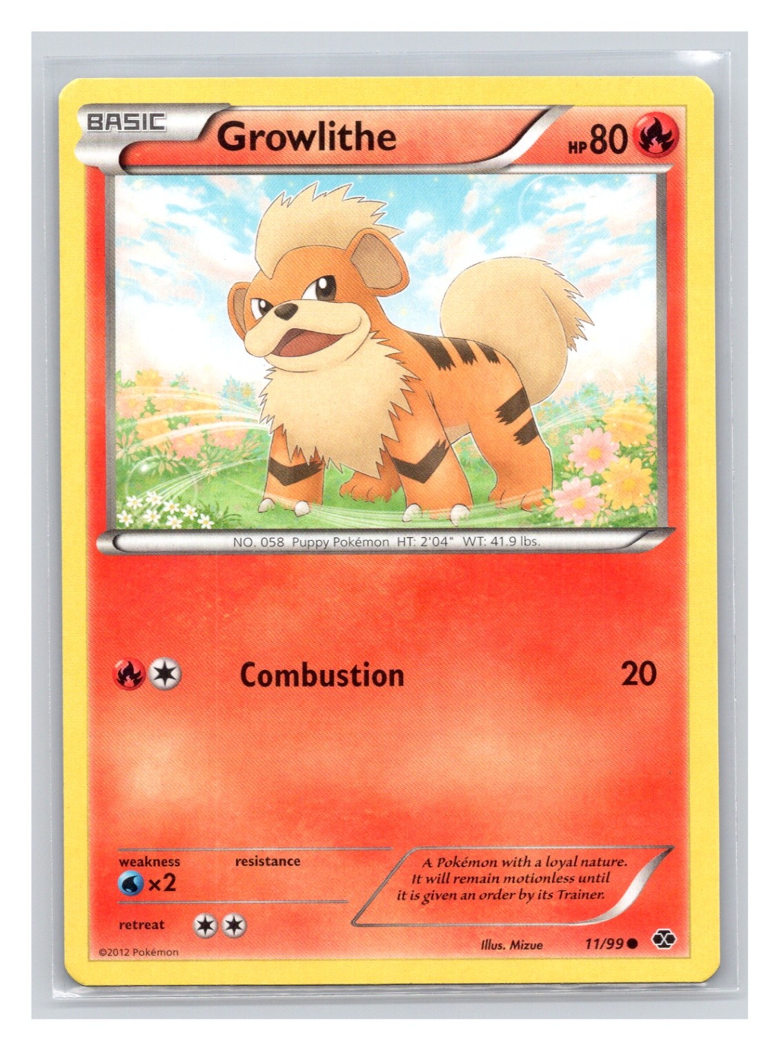 Growlithe BW Next Destinies Regular 11/99 LP