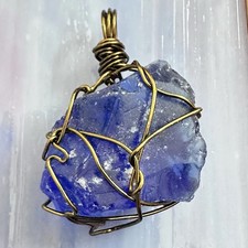 Pendant Handmade Necklace Colorful Beach Sea Glass Wire Wrapped 3035 P