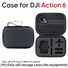 For DJI Action 6 Camera PU EVA Shockproof Protective Portable Storage Bag