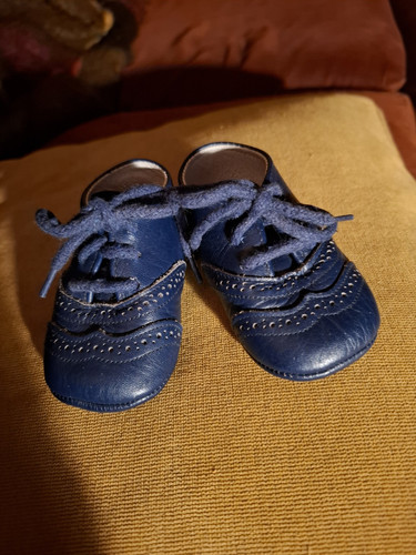 Babyschuhe Echtleder Dunkelblau - Bild 1 von 4