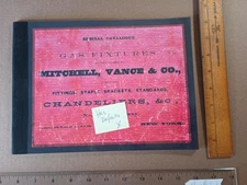 Mitchell Vance Co (1875) CATALOG Gas Lamp Fixtures Fitting Chandelier *w defects