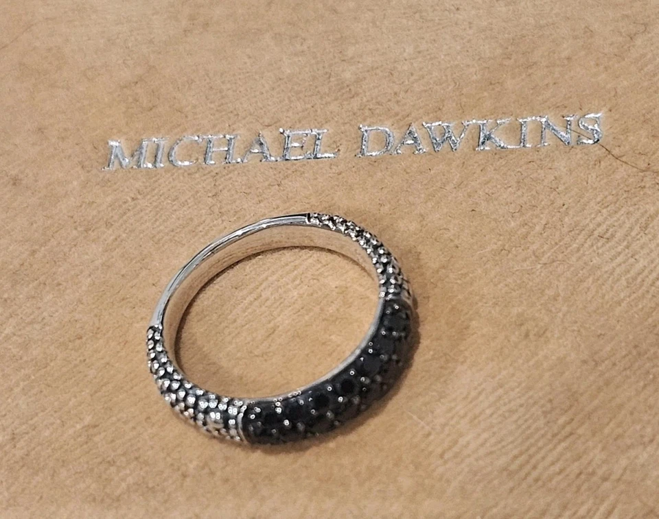 Кольцо Michael Dawkins из чистого серебра с черной шпинелью и драгоценным камнем звездная ночь 6 - Изображение 3 из 4