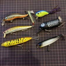 Heddon and other topwater plugs set of 6