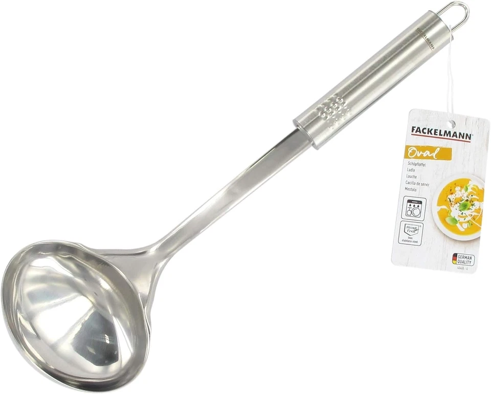Cucharón Fackelmann Nirosta 40465 mango ovalado acero inoxidable 32 cm cucharón 32 cm Foto 2 de 3
