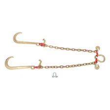 Hook Chain G80 10800Lbs With 15' J Hook 5/16' Grapple Hook Tow Chain 5/16" × 2'