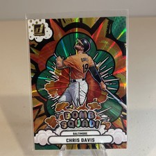 Chris Davis 2025 Panini Donruss Bomb Squad Green Laser Baltimore Orioles Great#1