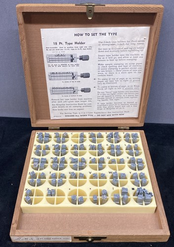 Kingsley Machine Company 18 PT Hot Foil Stamping Park Ave ( Caps )