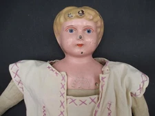 13" Antique Minerva German Tin Head Doll