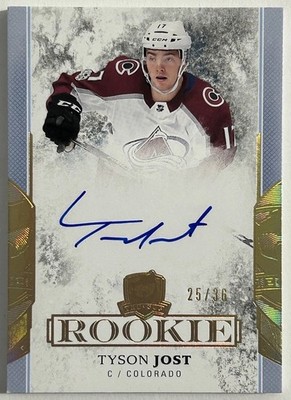 Tyson Jost 2017-18 Upper Deck The Cup Rookie Auto Gold Spectrum #/36 RC Parallel
