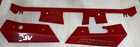 Holden VE Rad Panels HSV R8 Flag Maloo Flame Red Panels Brushed SS Logos