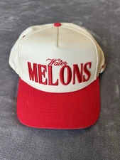 Water MELONS Mela Accessories Hat Adjustable Snapback Tan Red Cap One Size