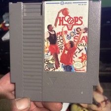 Hoops (Nintendo NES, 1989) Authentic - Tested Clean Plays Vintage Classic Game