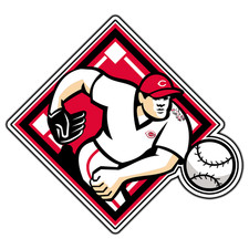 Cincinnati Reds Pitcher Logo 16 Baseball Fan Sticker Waterproof Vinyl Decal