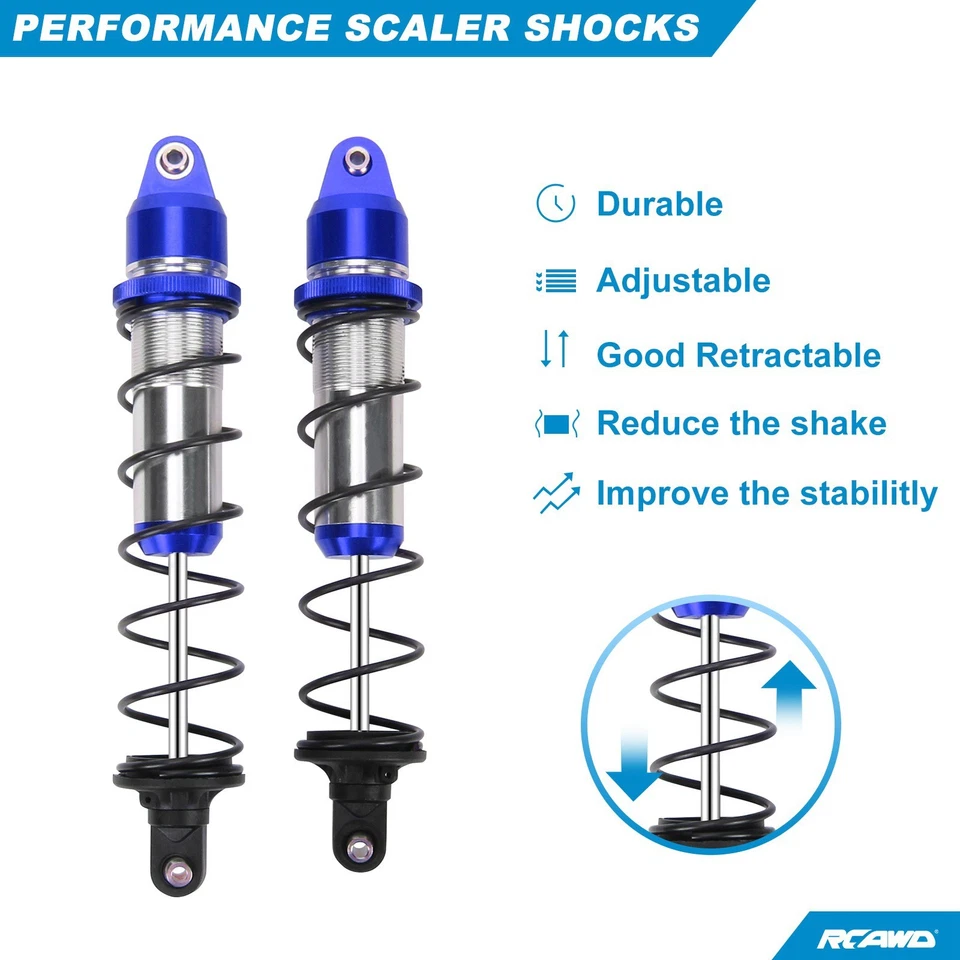 2x Amortiguador delantero/trasero azul para Arrma 1-5 8s Outcast, trasero para 8s Kraton Foto 3 de 4