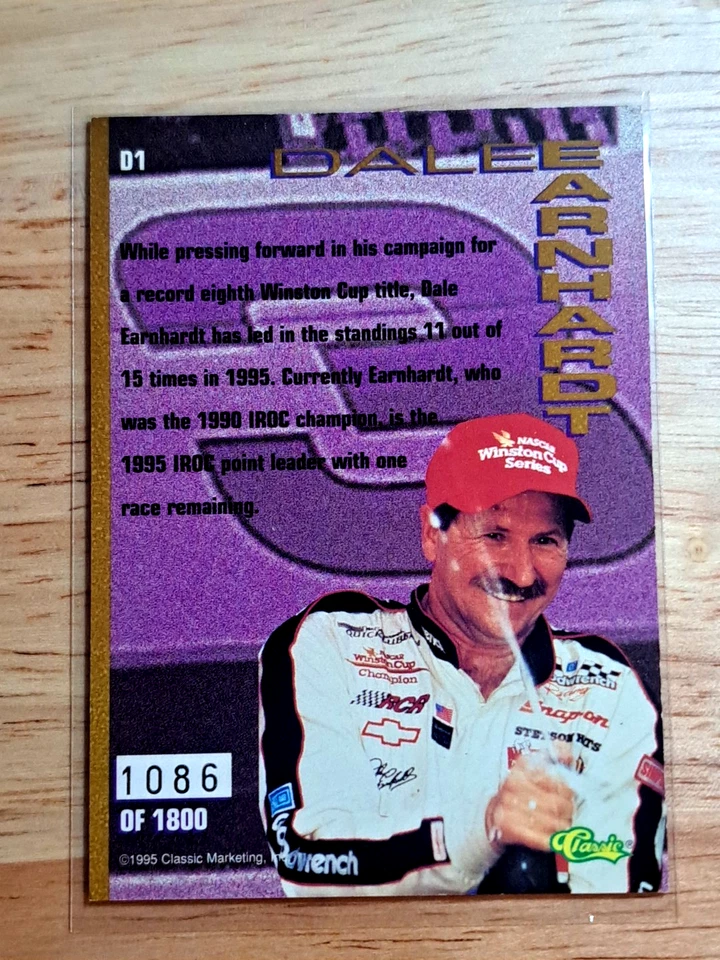 Dale Earnhardt /1800💥👀- 1995 Classic Images Driven - Refractor - Nascar - Image 3 of 4