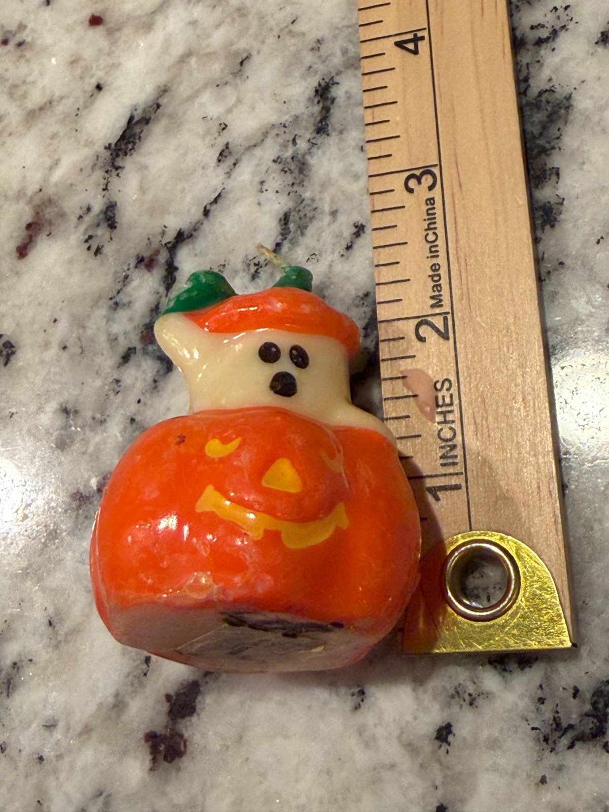 Vintage Halloween candle Jack O Lantern ghost Pumpkin Coach House Gifts Wax thumbnail 5