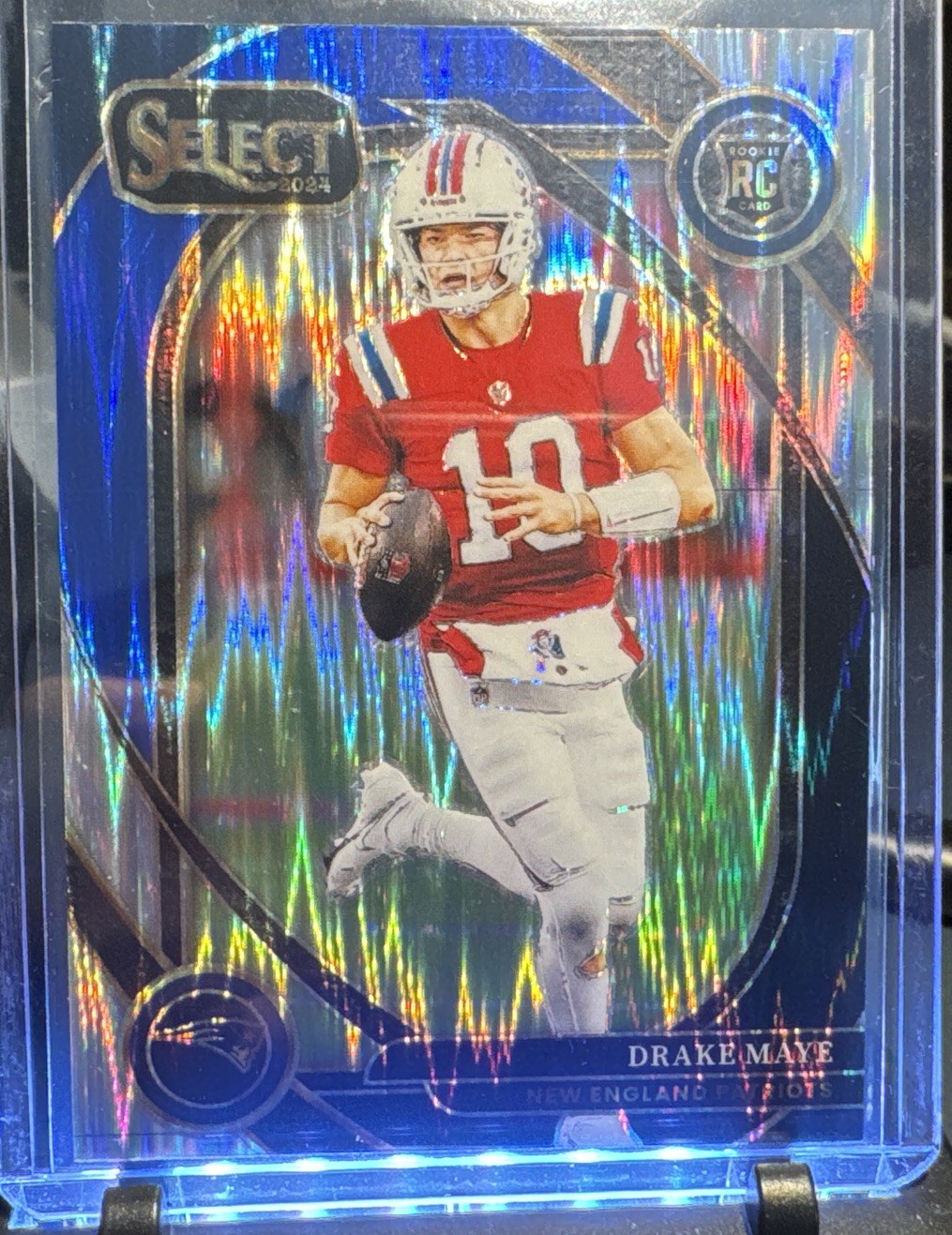 2024 Panini Select Club Level Drake Maye #218 Black & Blue Shock Prizm (RC)💥