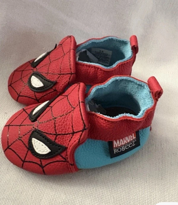 Новый Robeez человек-паук Marvel мягкая подошва Baby Shoes 0-6 месяцев Spider-Man обувь - Изображение 3 из 4
