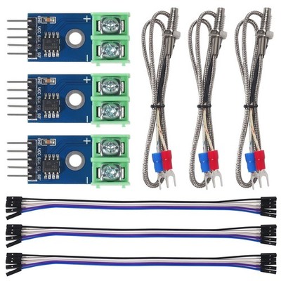 3pcs DC 3-5V MAX6675 Module + K Type Thermocouple Temperature Sensor Thermoco...
