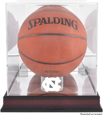 UNC Tar Heels Antique Finish Basketball Display Case with Mirror Back