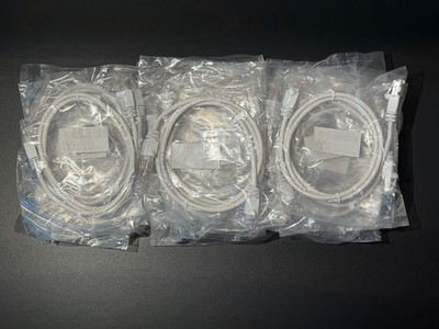 Lot 17pcs Cat5e UTP Ethernet Network Stranded 24AWG Patch Cable, RJ45, 3ft,White