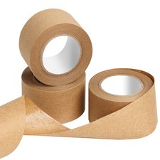 3 Pack Brown Packing Tape,Water Activated Tape Brown Paper Tape for Shipping,...