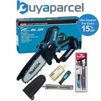 Makita DUC150Z 18v Cordless Brushless Chainsaw Pruning Saw 150mm 6 + Sharpener