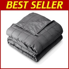 22lb Queen Size Weighted Blanket - 100 Cotton - Grey