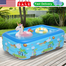 LARGE Inflatable Pool Above Ground Swimming P...