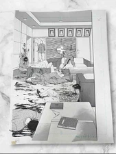z6116 Dead or Arab Mamoru Uchiyama Manga Original Comic Art Splash Page 25