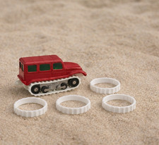 4 Tracks Lesney Matchbox Snow-Trac No. 35 White 3D Printed in Flexible TPU