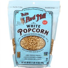 Bob's Red Mill Resealable Whole Grain Snack, Kernel White Popcorn, 30oz 2 Pack