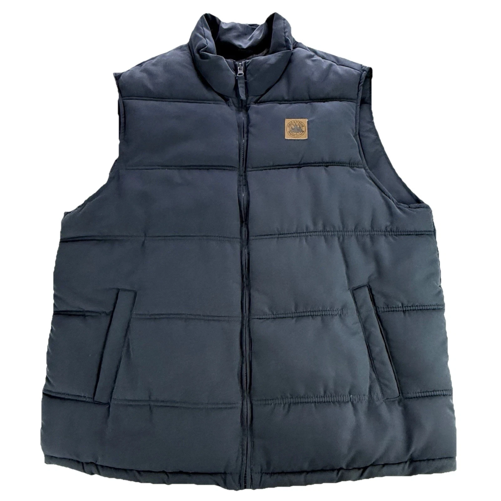 Field & Stream Mens Puffer Vest Insulated Large Blue Full Zip Jacket Outdoor