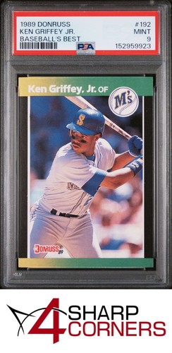 1989 DONRUSS BASEBALL'S BEST #192 KEN GRIFFEY JR. RC HOF PSA 9